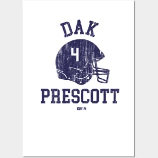 Dak Prescott Dallas Helmet Font Posters and Art